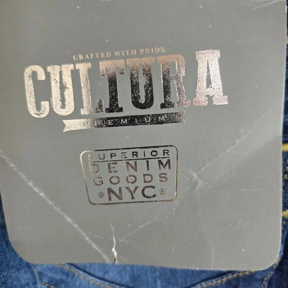 Cultura Mens Premium Modern Fit Blue Stretch Denim Jeans‎ Size 36x30 NWT